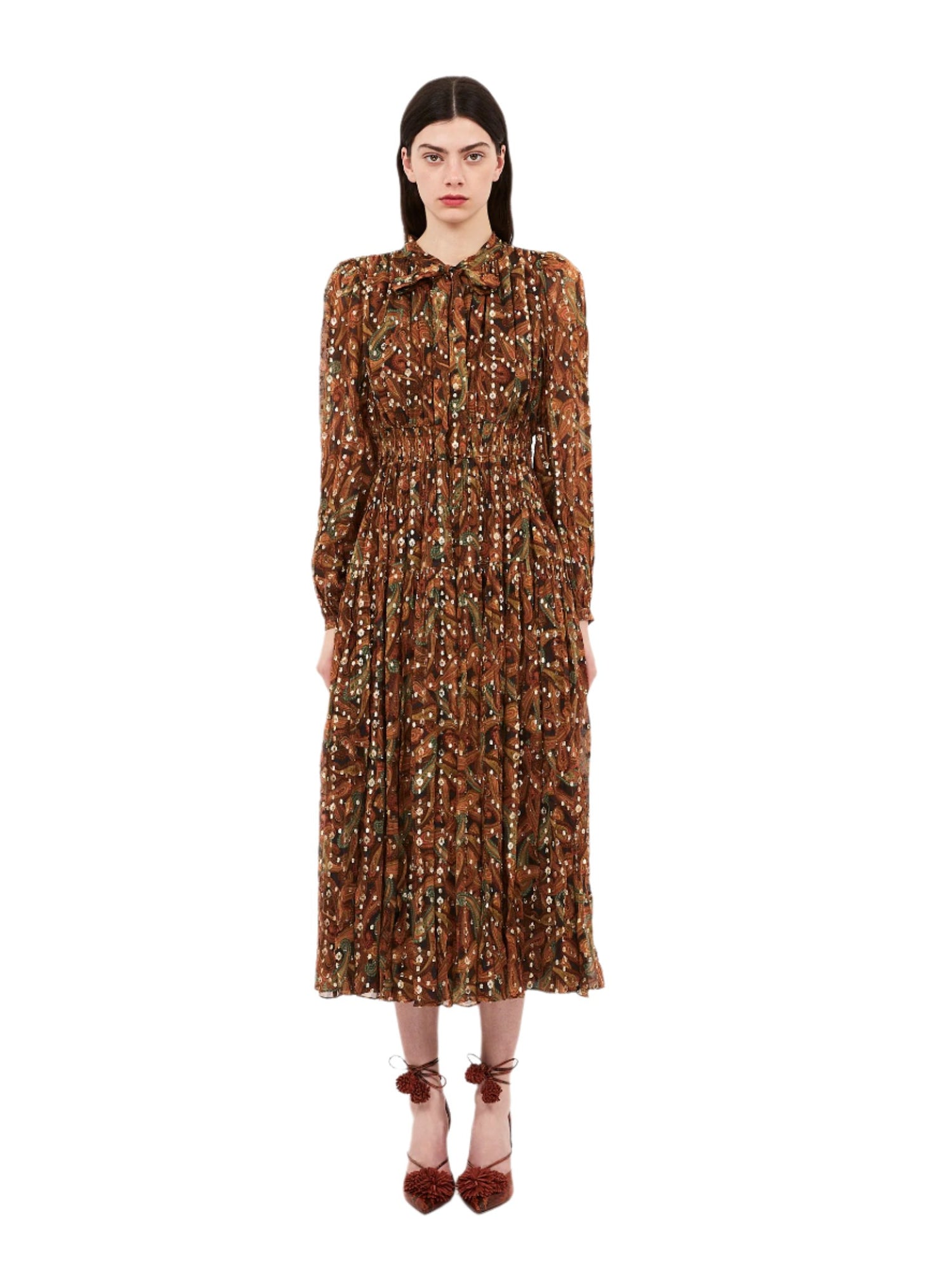 Mona Dress, tiger's eye print