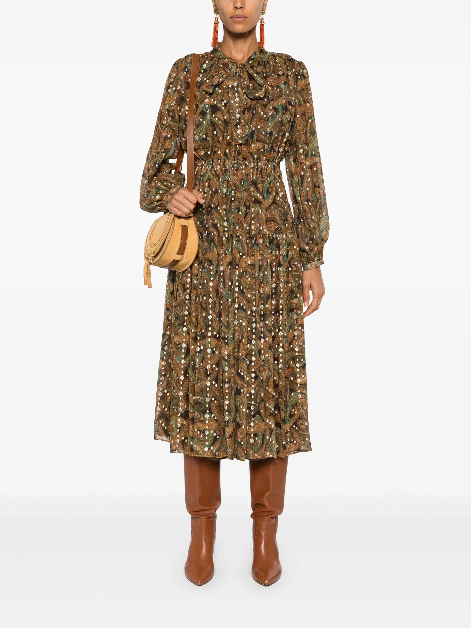 Mona Dress, tiger's eye print