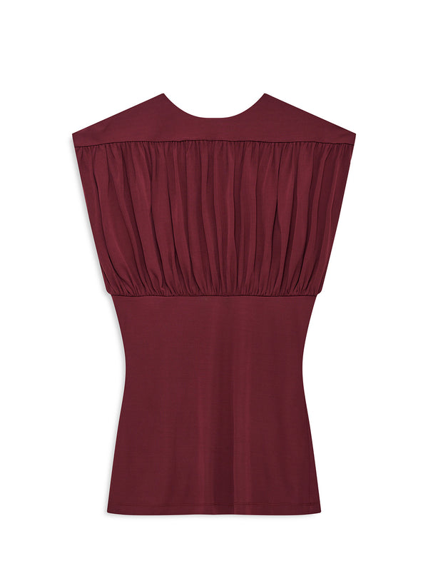 Fran top, burgundy