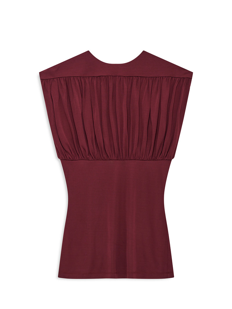 Fran top, burgundy