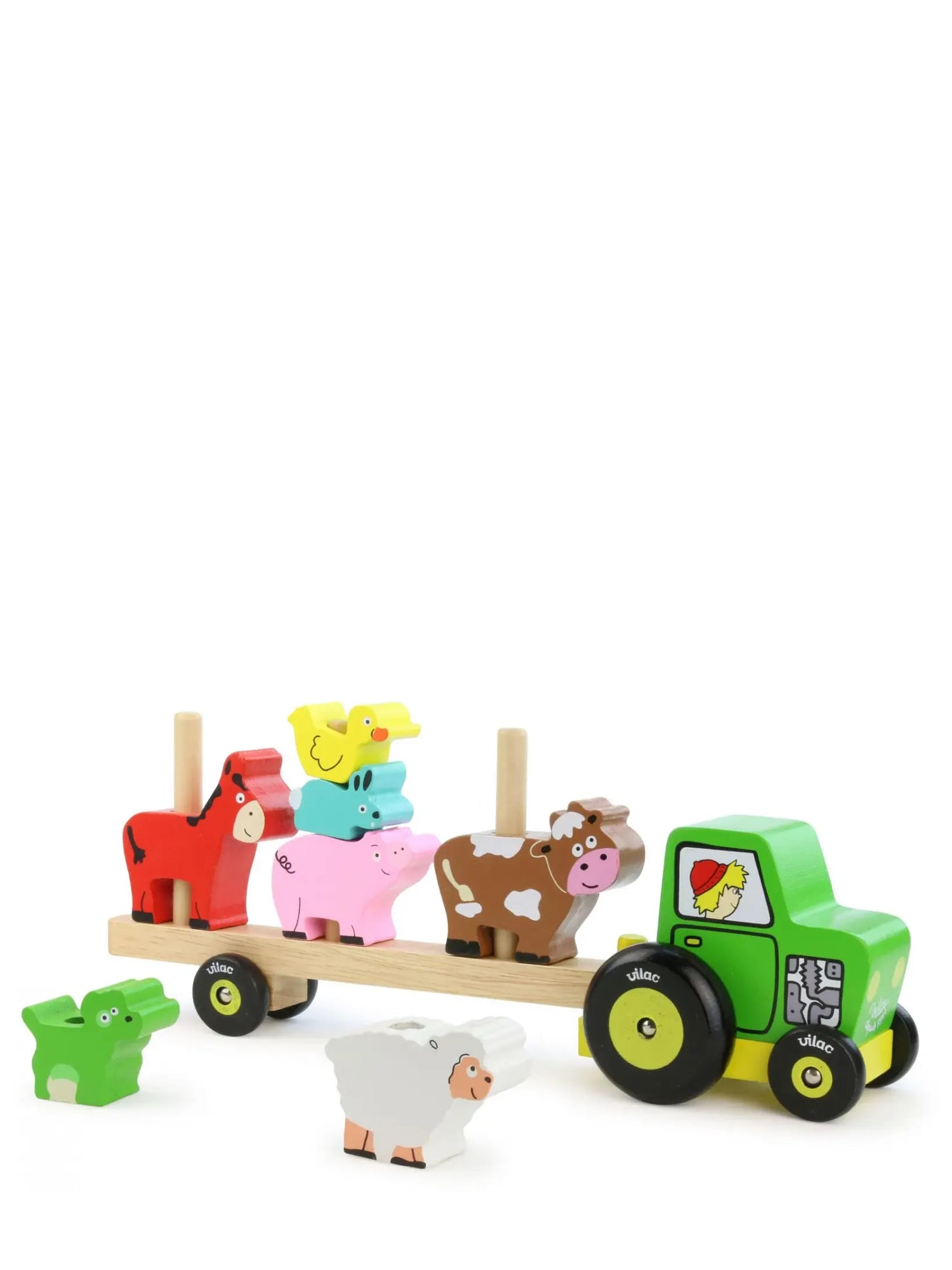 Tractor and animals staking game