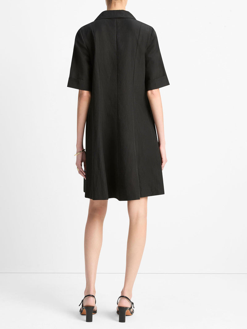 A-line short dress, black