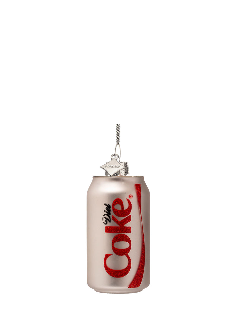 Coca-Cola Diet Coke can glass ornament