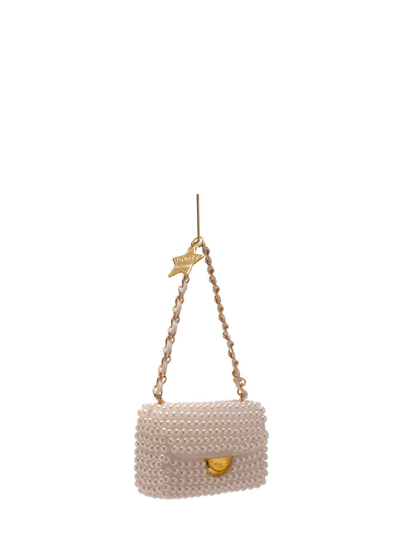 Fashion bag with pearls glass ornament