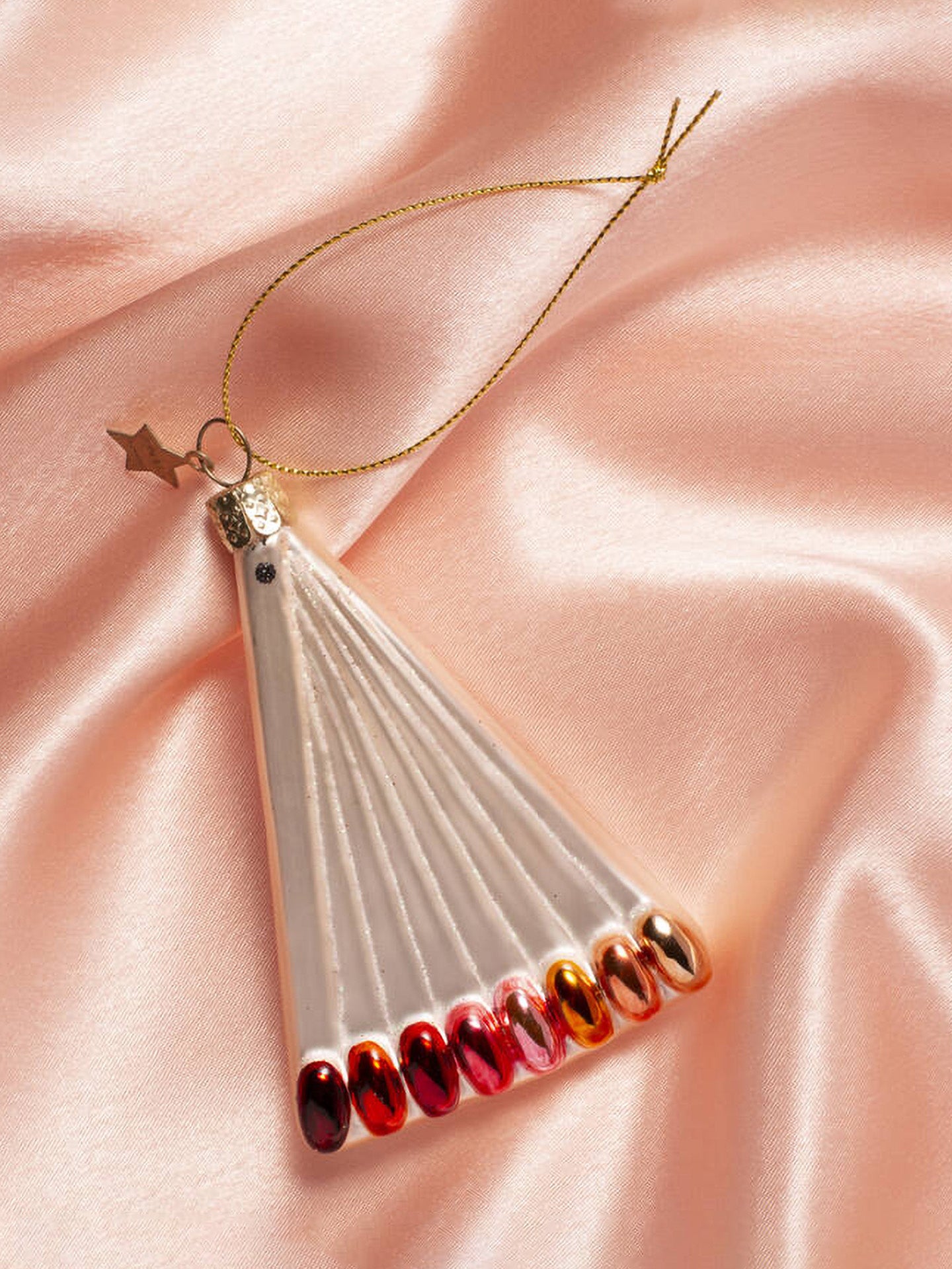 Nail swatches glass ornament