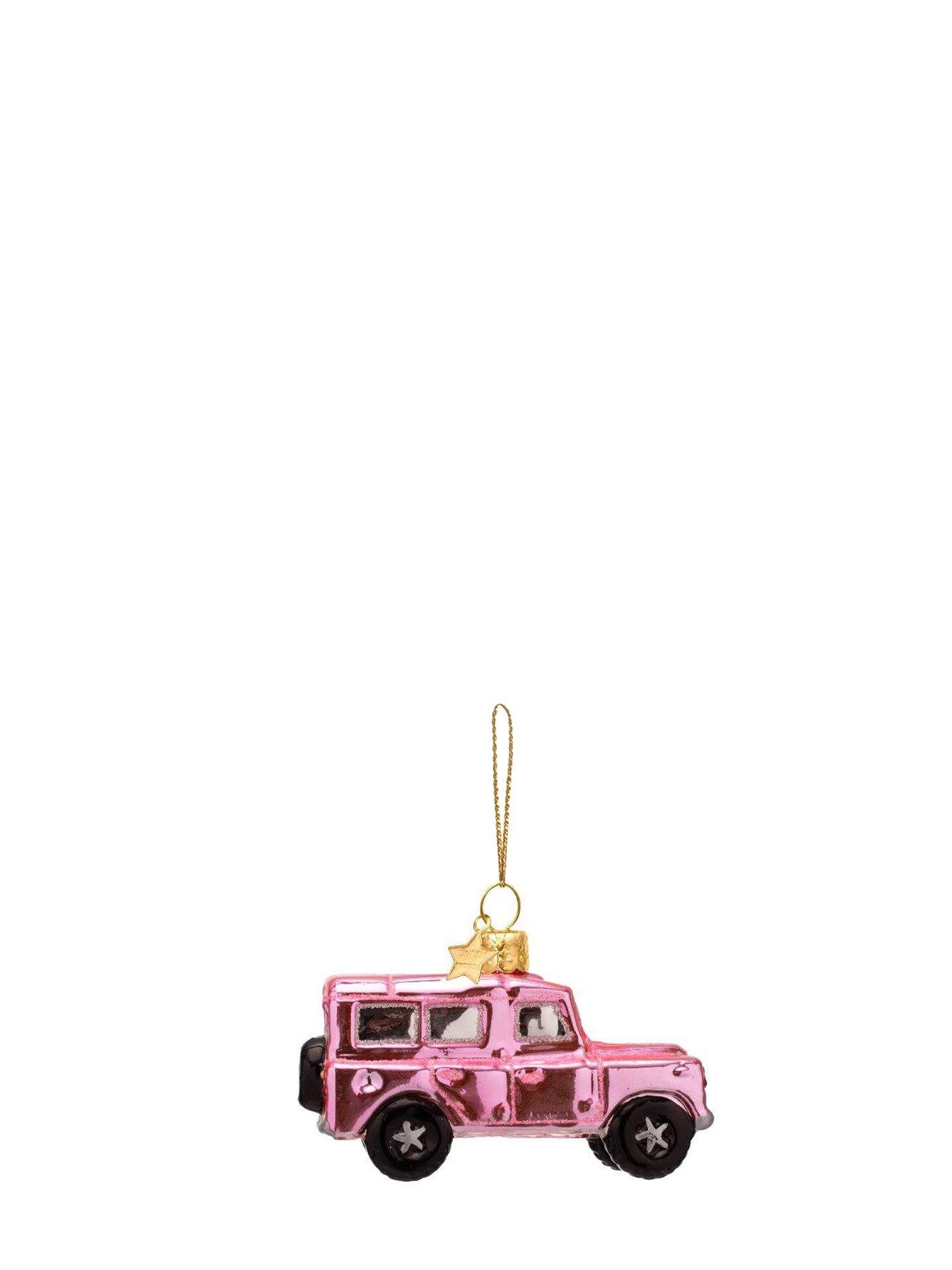 Bubblegum pink SUV car glass ornament