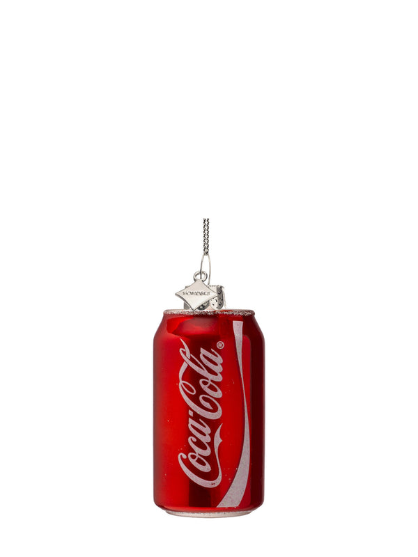 Coca-Cola original can glass ornament