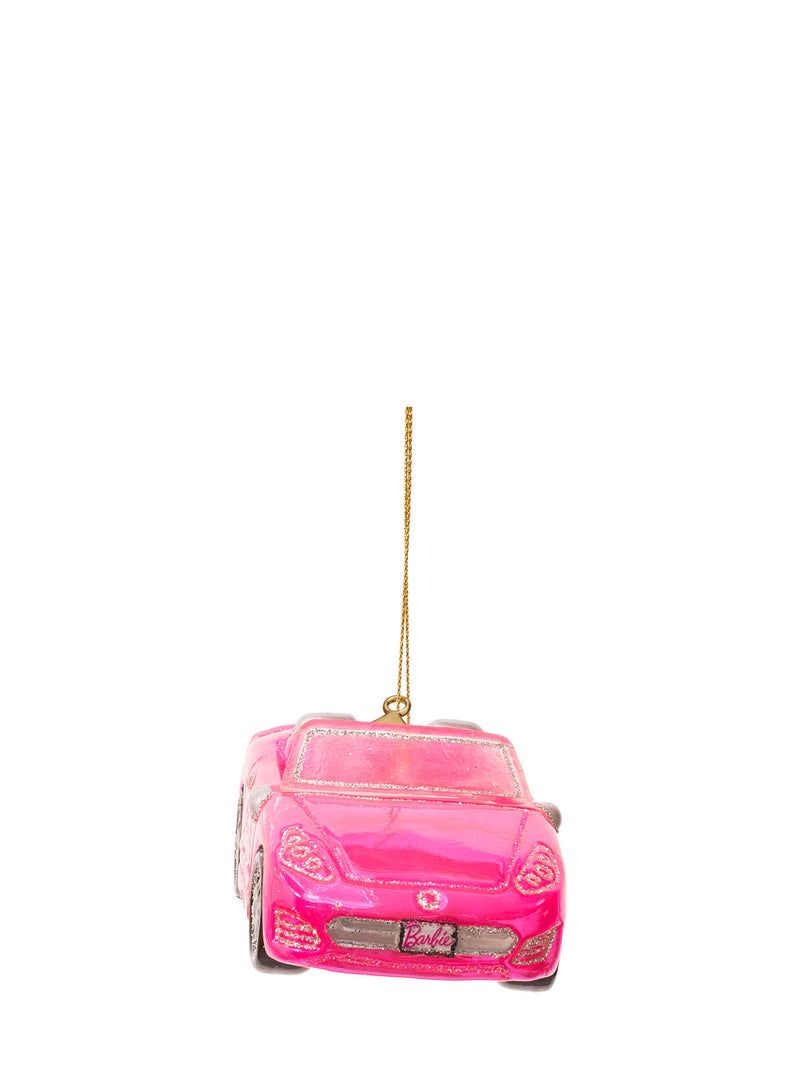 Barbie car glass ornament