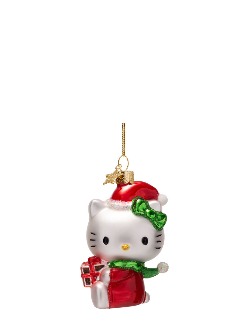 Hello Kitty with gift glass ornament