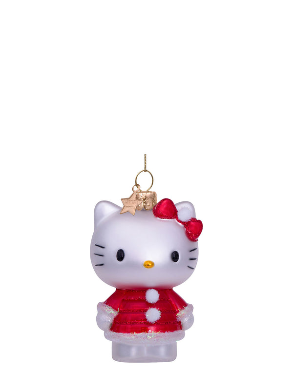 Hello Kitty glass ornament with Christmas dress