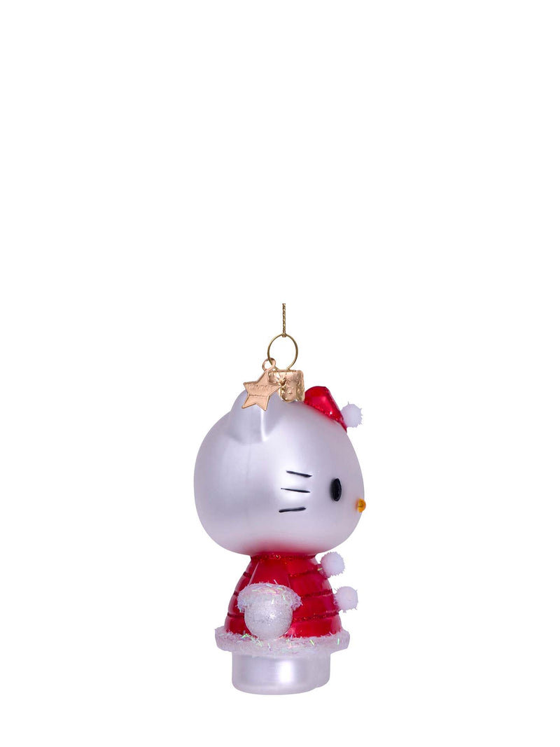 Hello Kitty glass ornament with Christmas dress