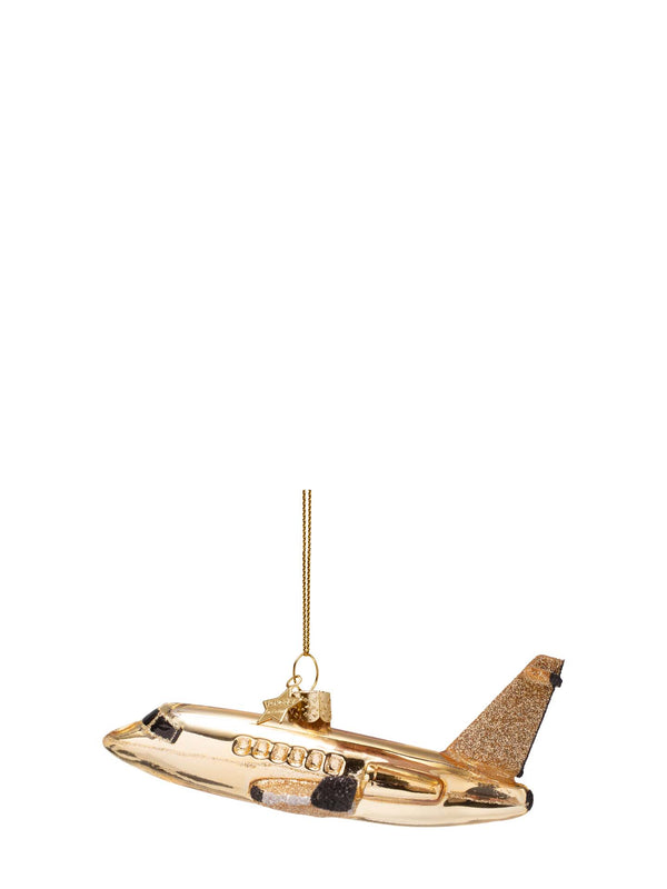 Airplane glass ornament