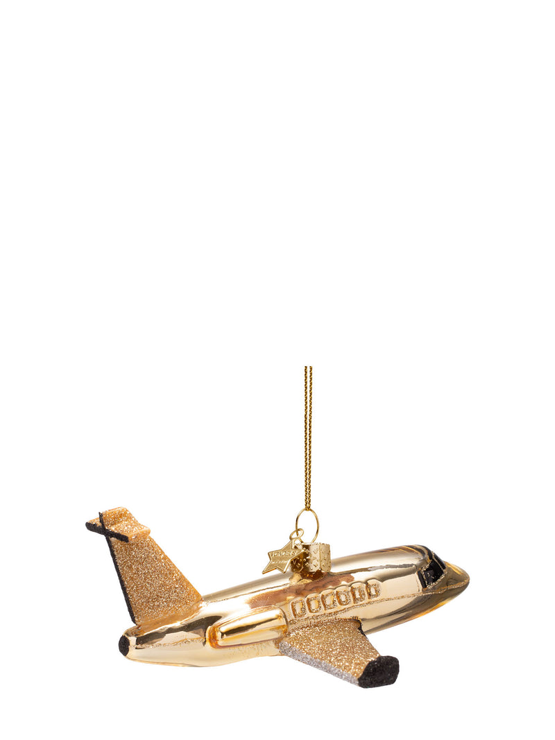 Airplane glass ornament