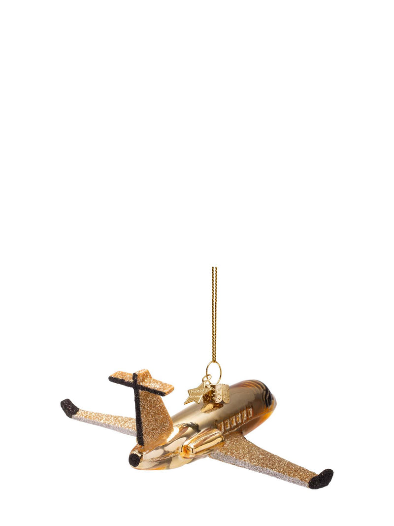 Airplane glass ornament
