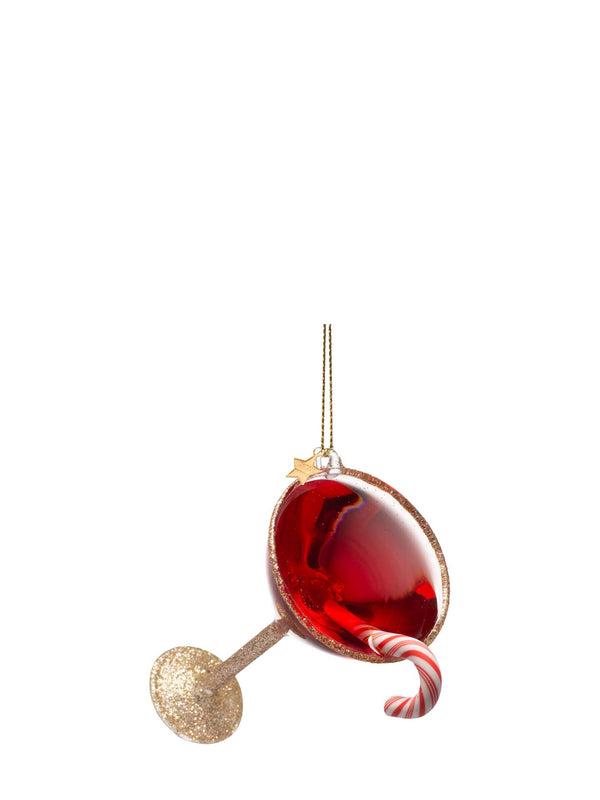 Christmas cocktail glass ornament