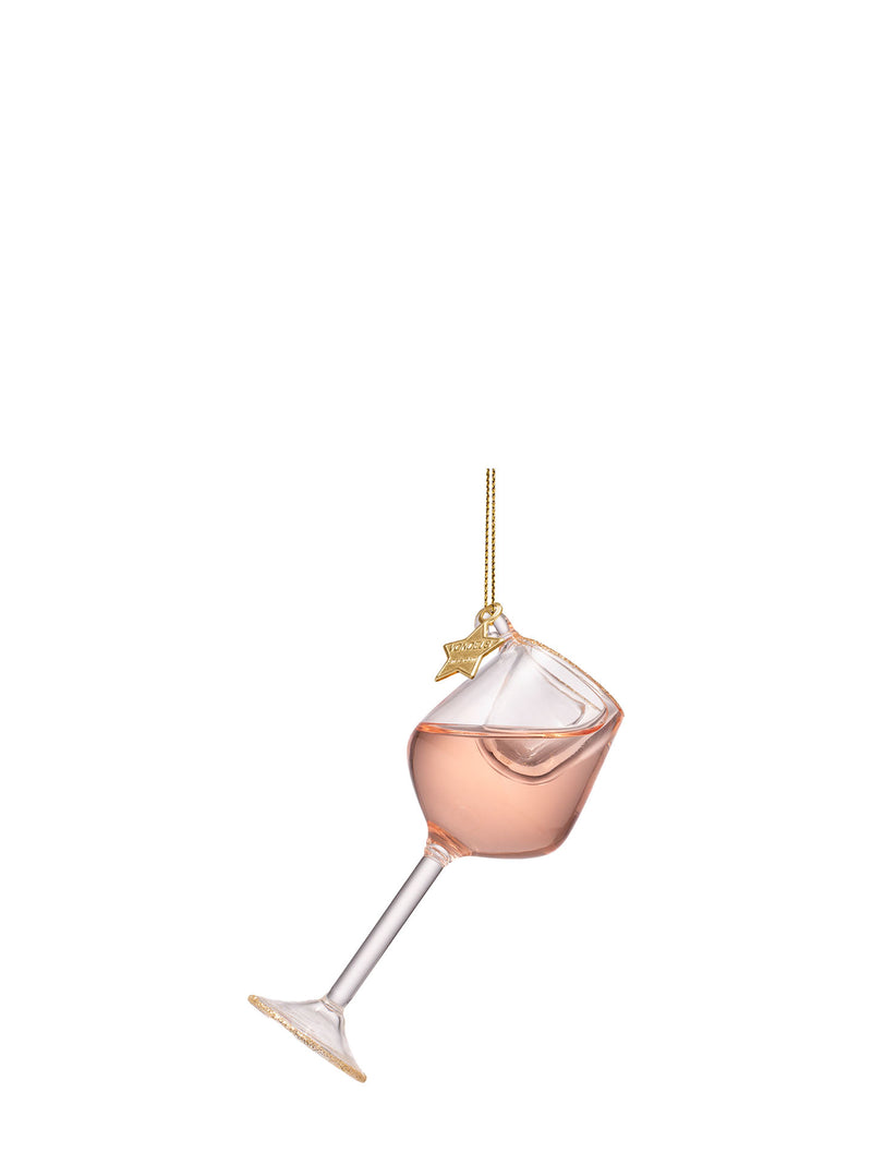 Rosé wine classic glass ornament