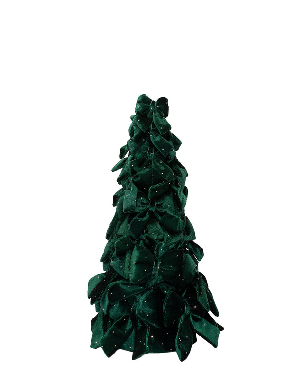 Tree with bows and diamonds, green