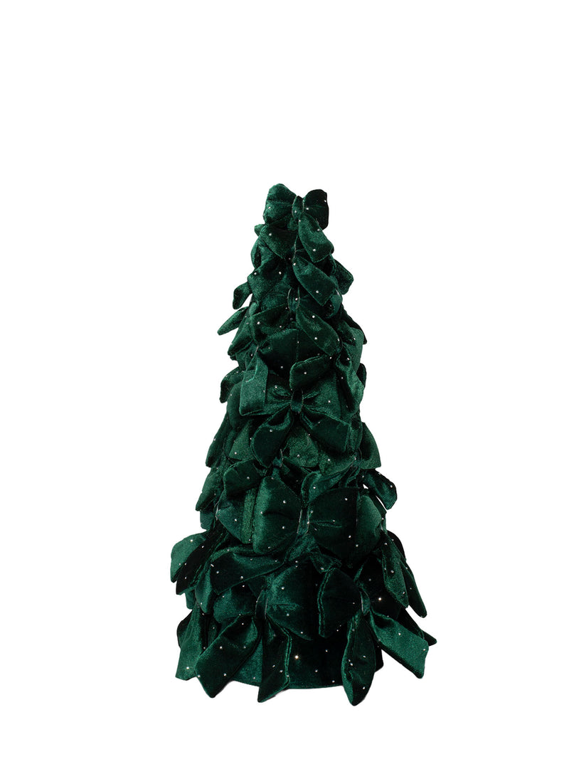 Tree with bows and diamonds, green