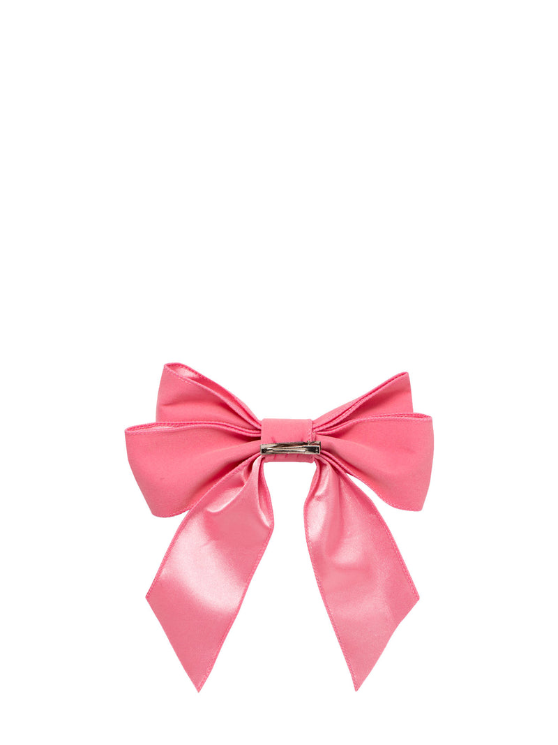 Velvet bows with clip set of 2, light pink