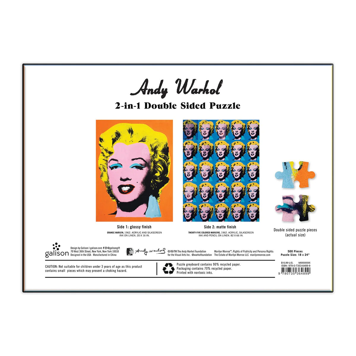 Andy Warhol - Marilyn Monroe 500 Piece Puzzle