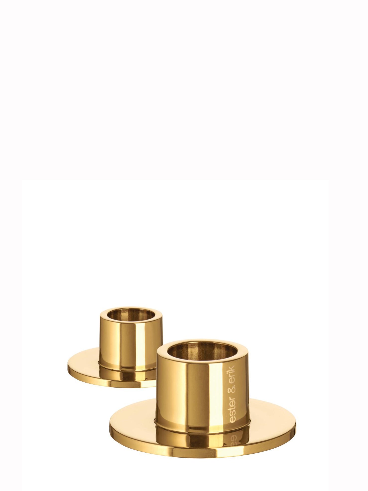 Steel candleholder, 4 metallic colours (medium size)