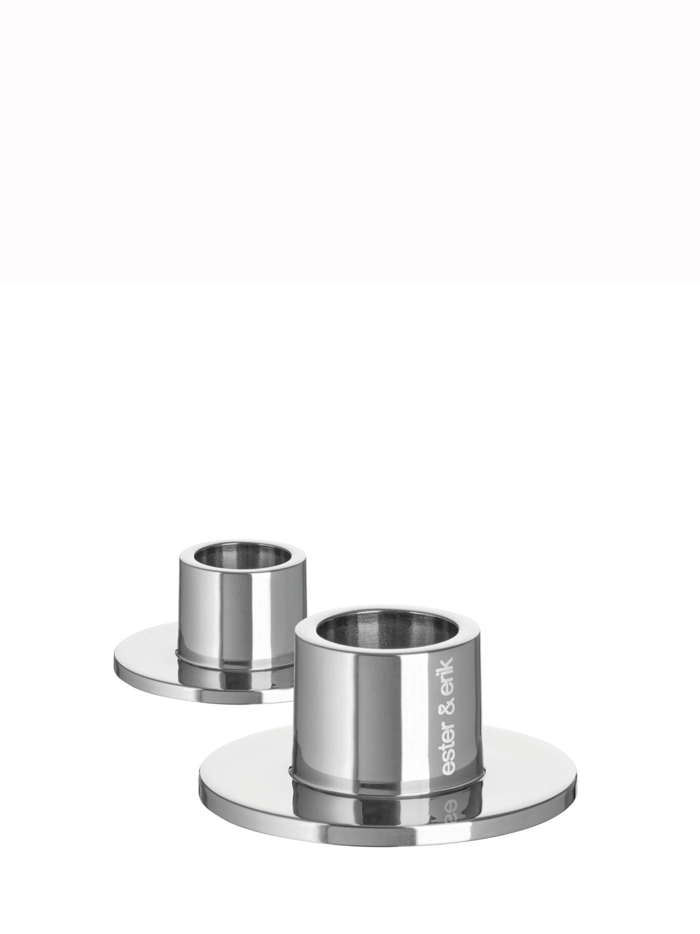 Steel candleholder, 4 metallic colours (medium size)