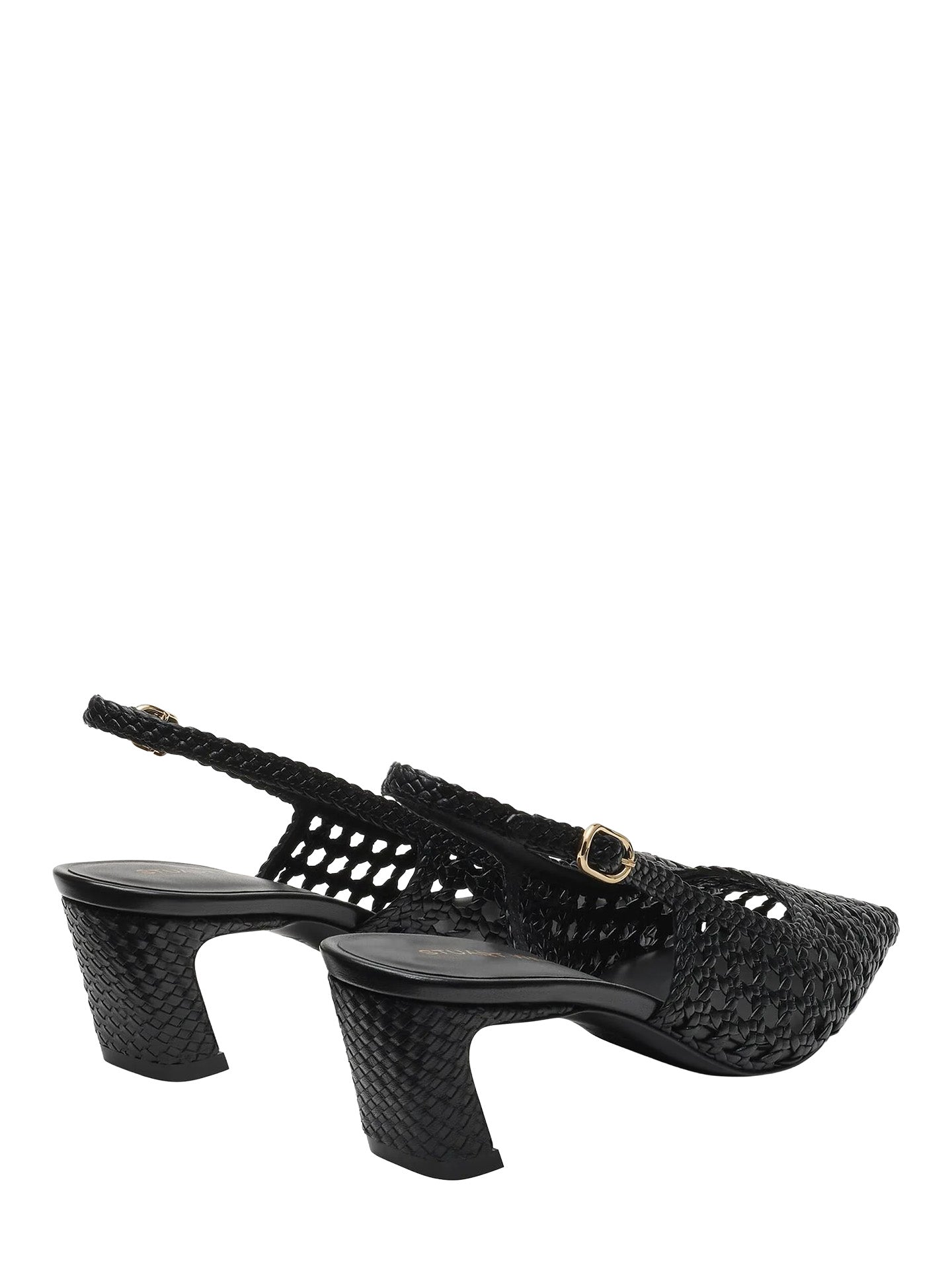 Stassi woven slingback (50mm), black