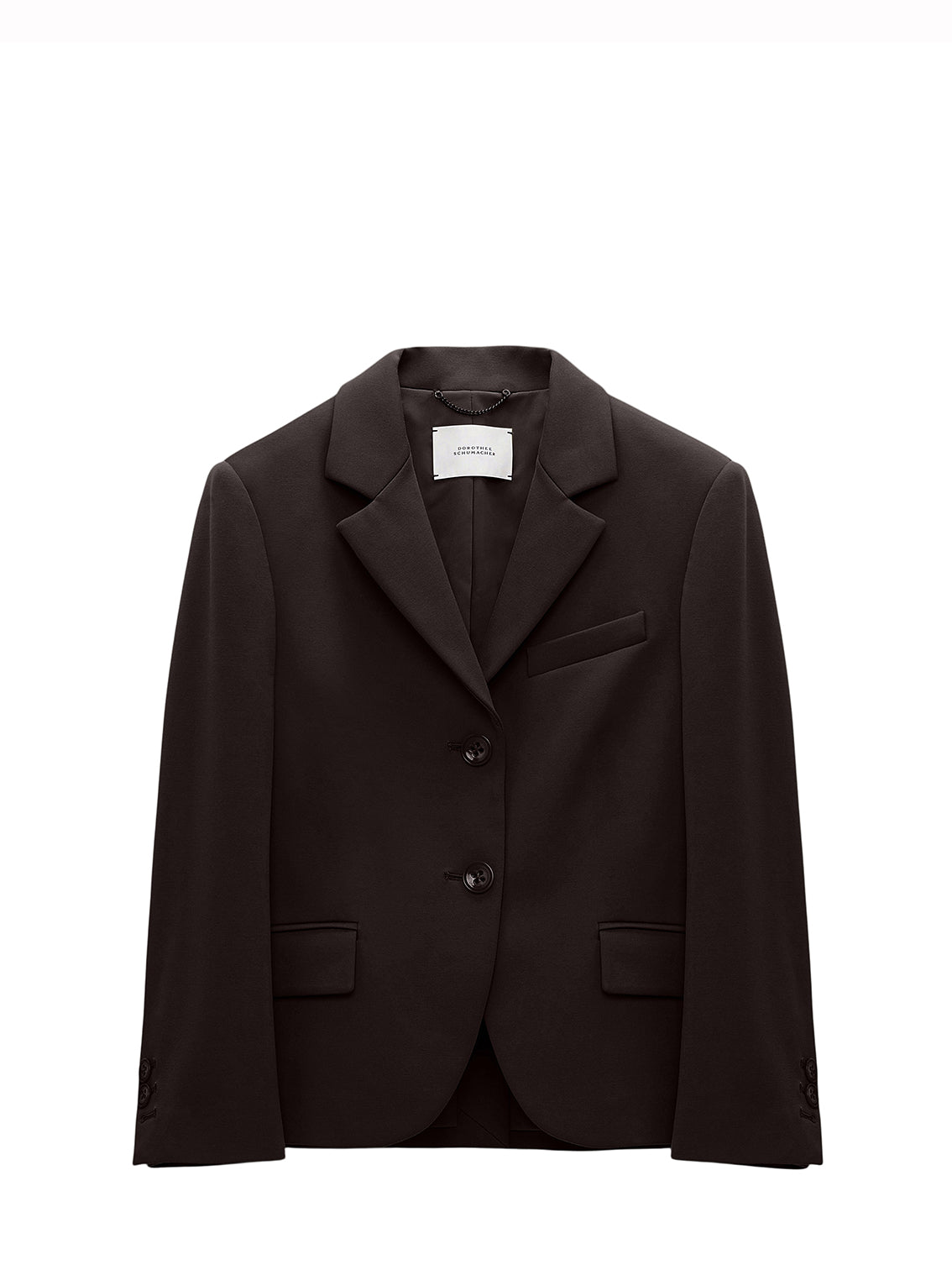 Emotional essence cropped blazer, dark chocolate
