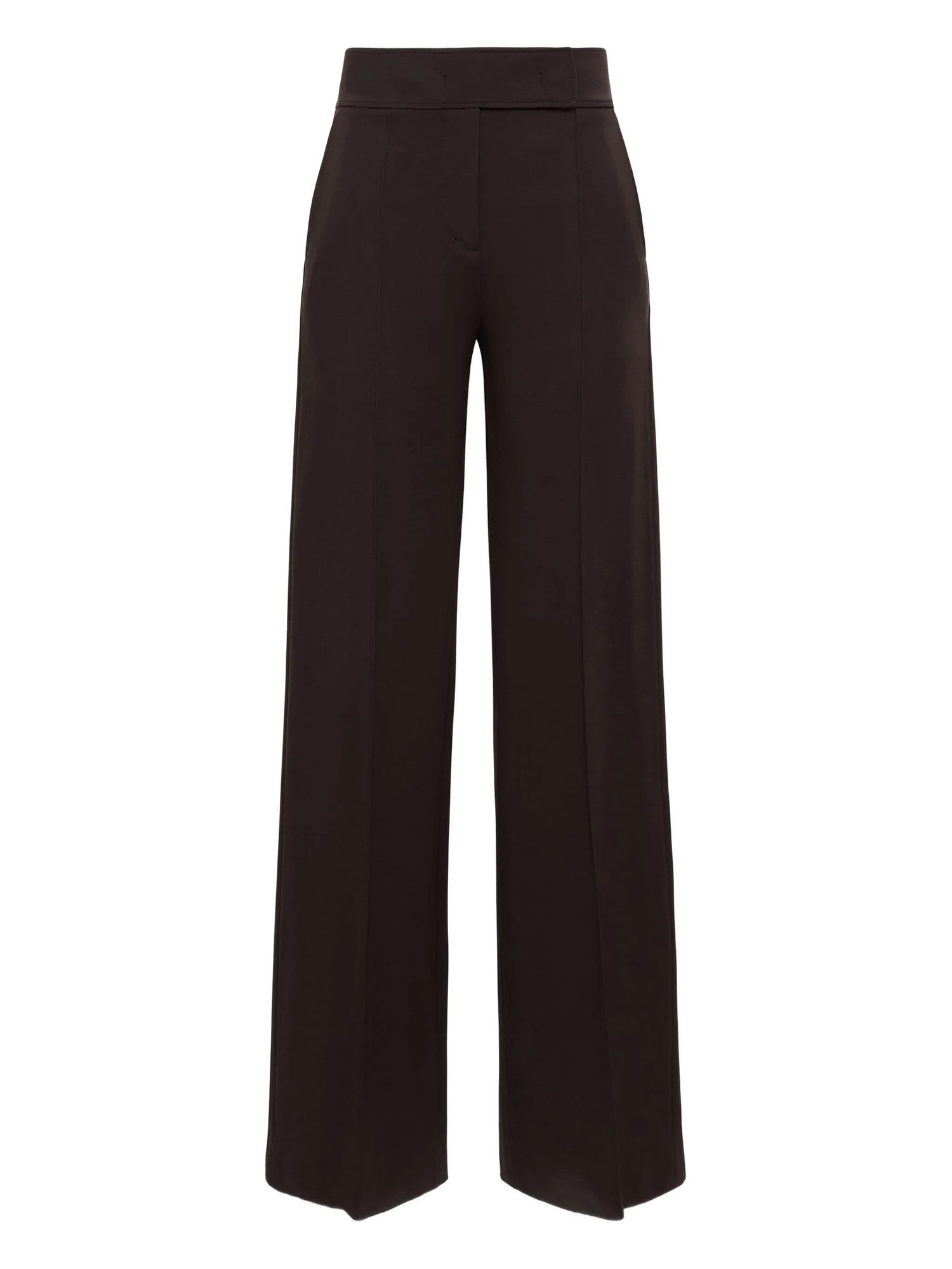 Brown wide-leg pants on a white background