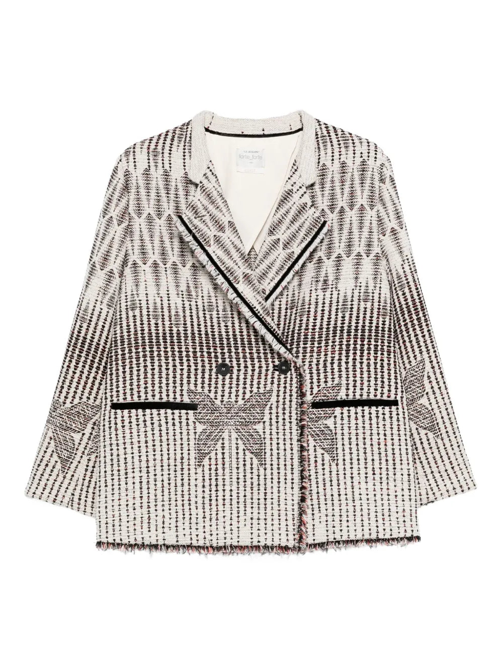 Patterned blazer on a white background