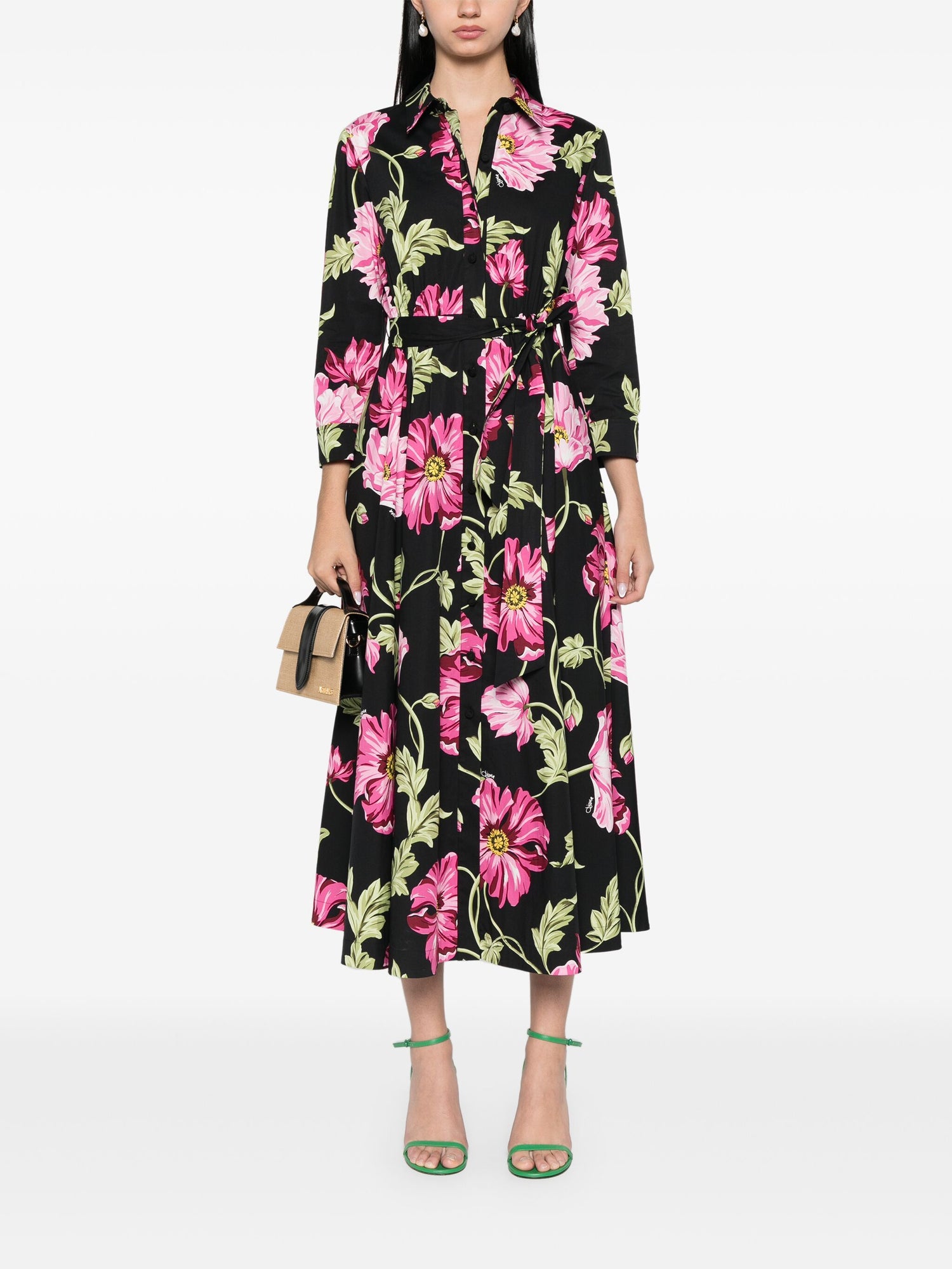 Blaine midi dress, hendrix floral pink