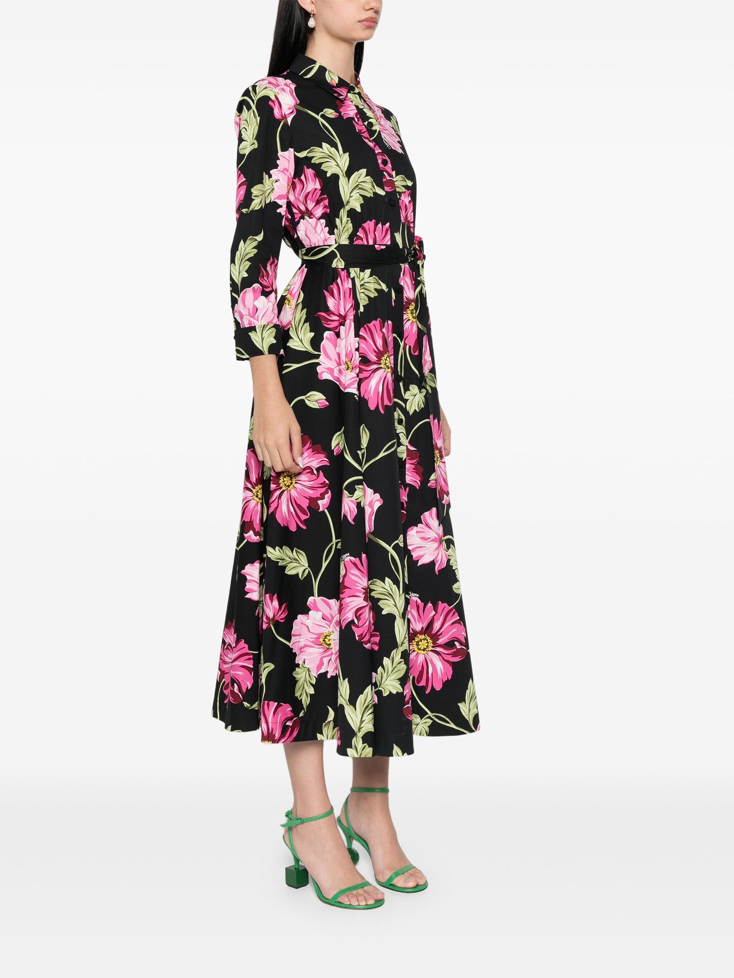 Blaine midi dress, hendrix floral pink