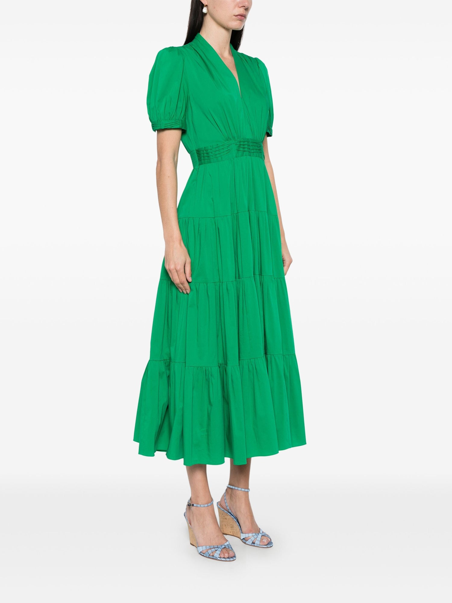 Darby midi dress, signature green