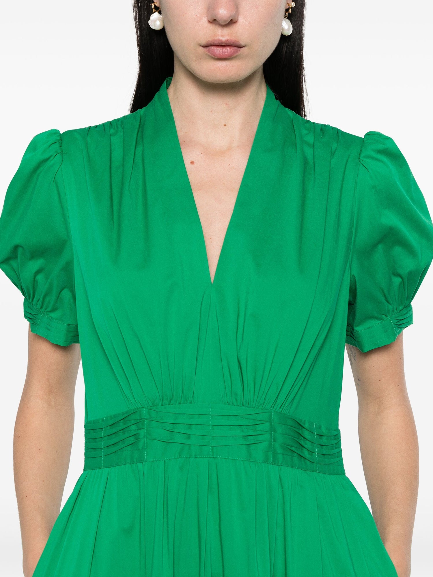 Darby midi dress, signature green