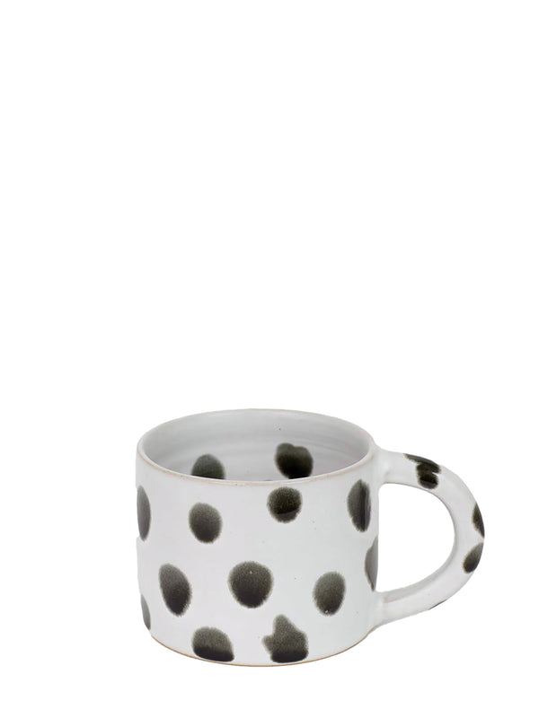 Blot coffee cup, black dots