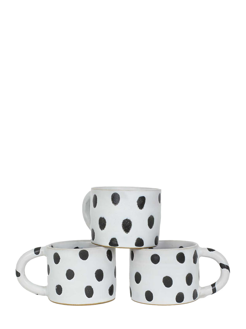 Blot coffee cup, black dots