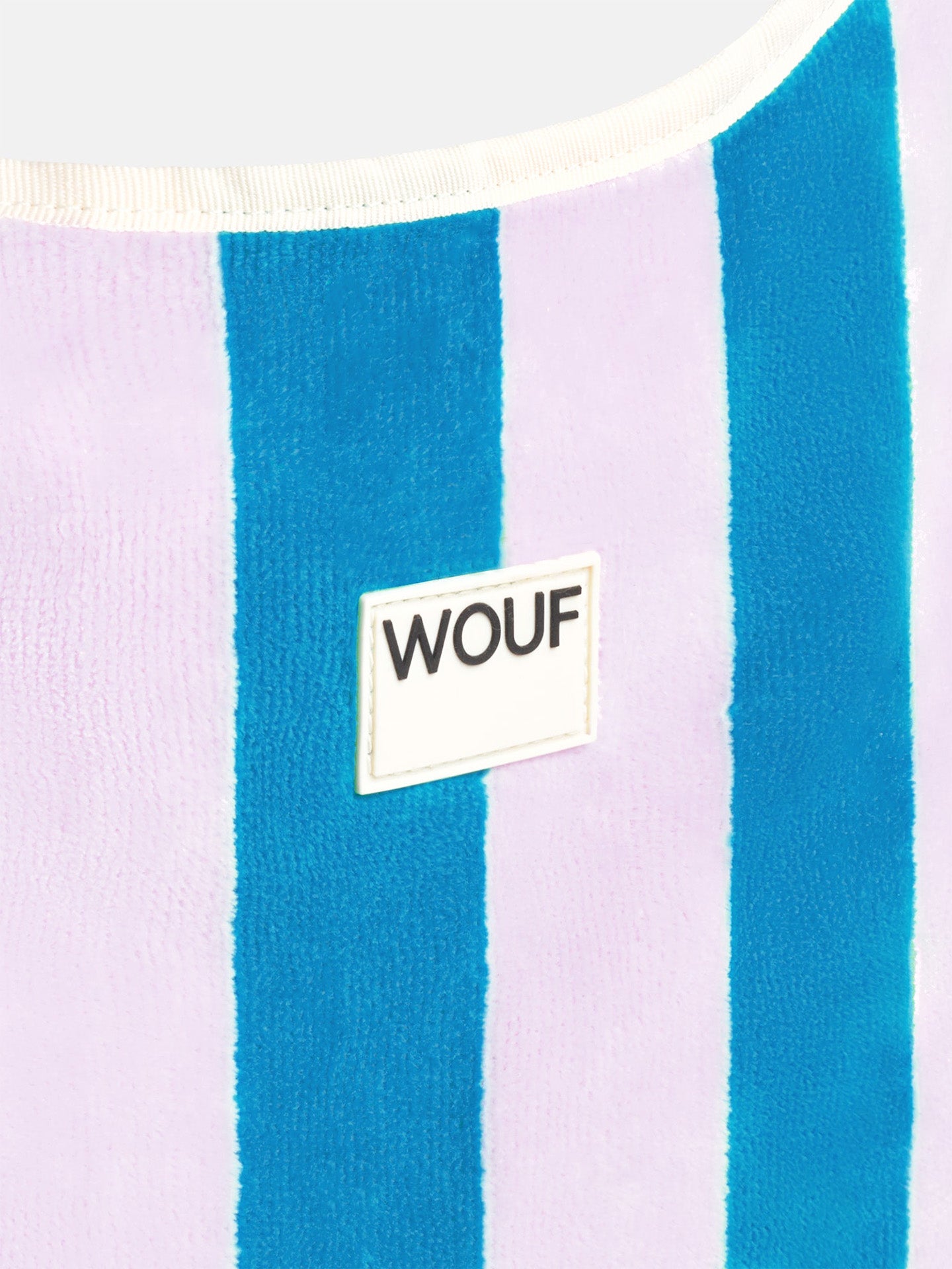 Lanzarote t-shirt bag, lilac and turquoise stripe