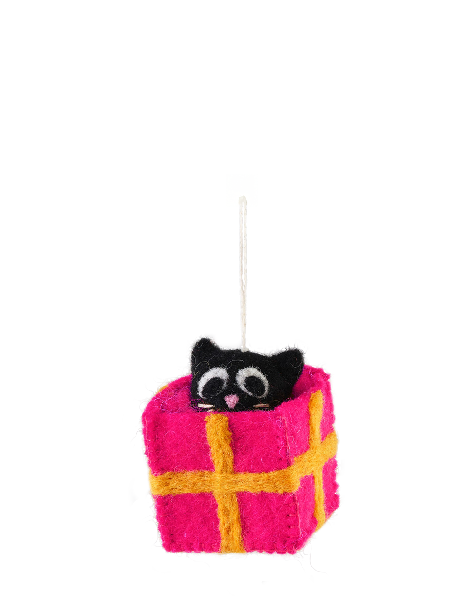 Roland, Cat in a Box felt ornament