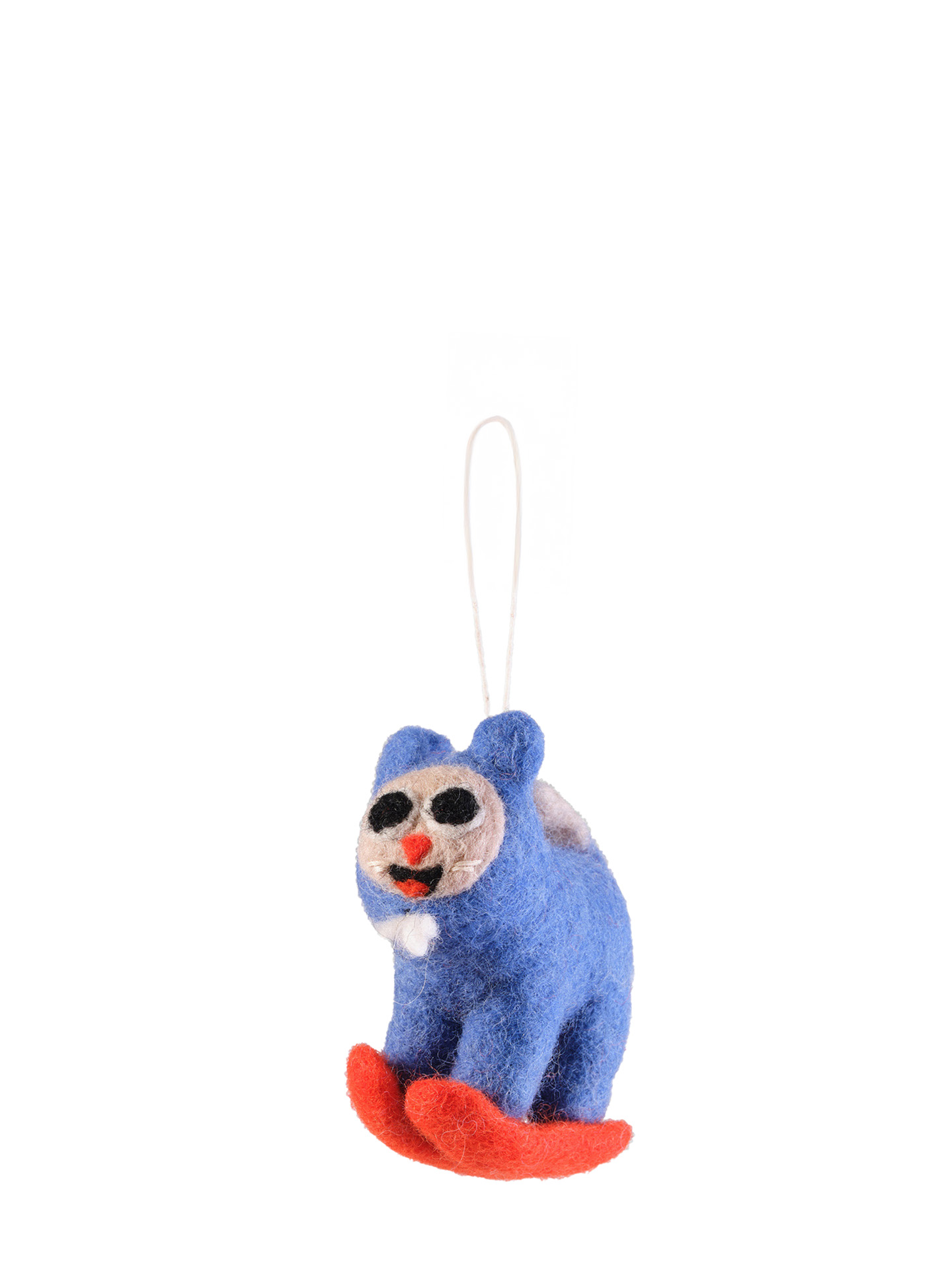 Eddie, Skiing Cat felt ornament