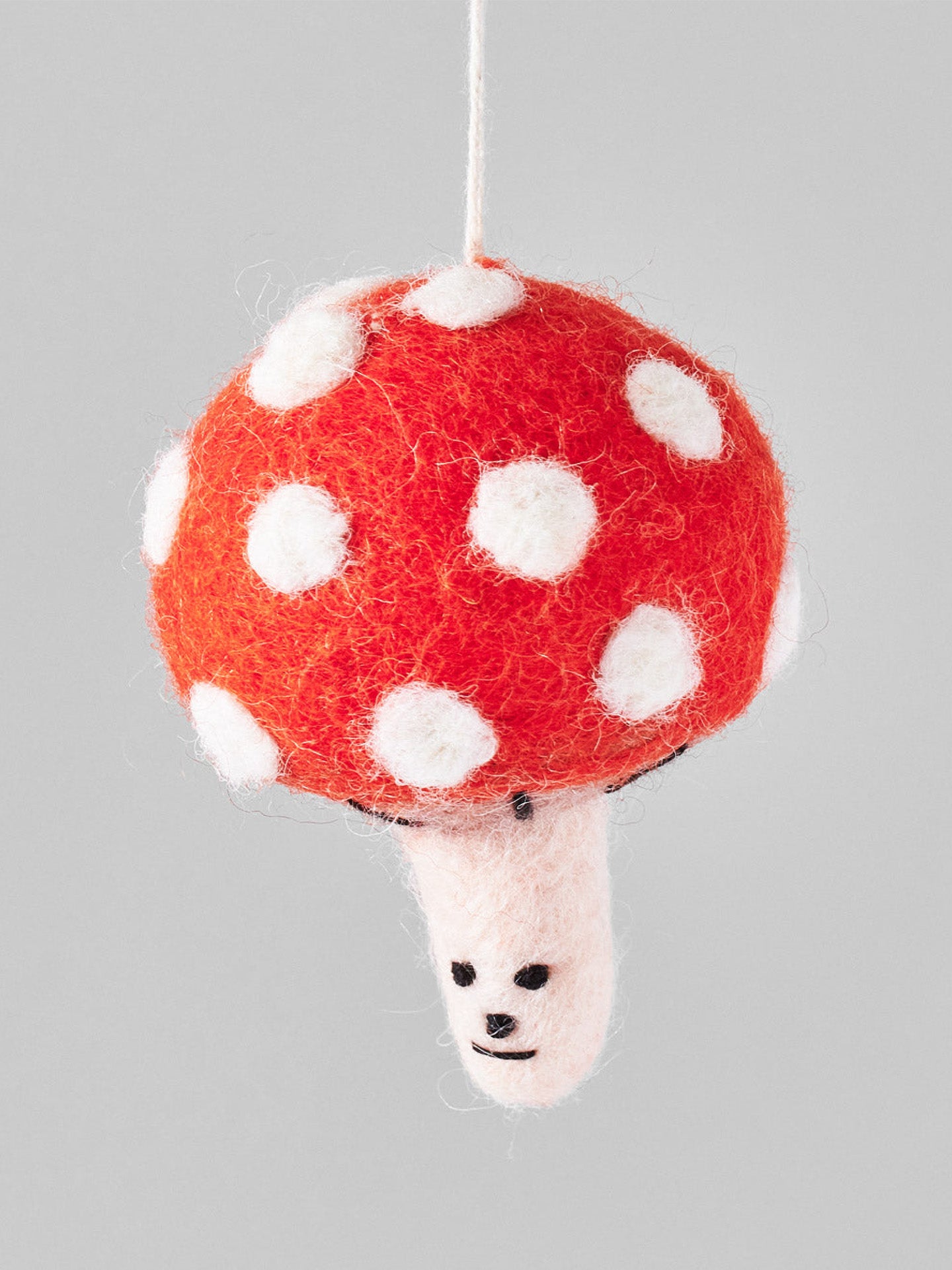 Mushroom felt ornament