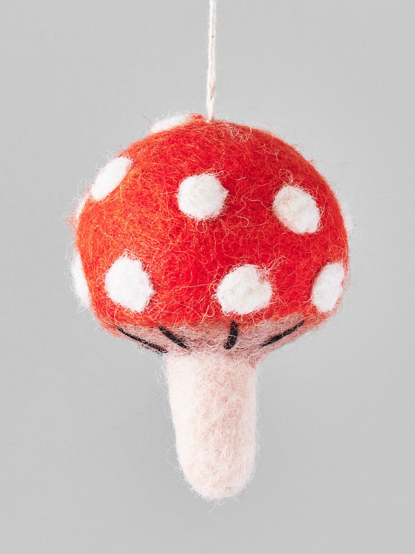 Mushroom felt ornament