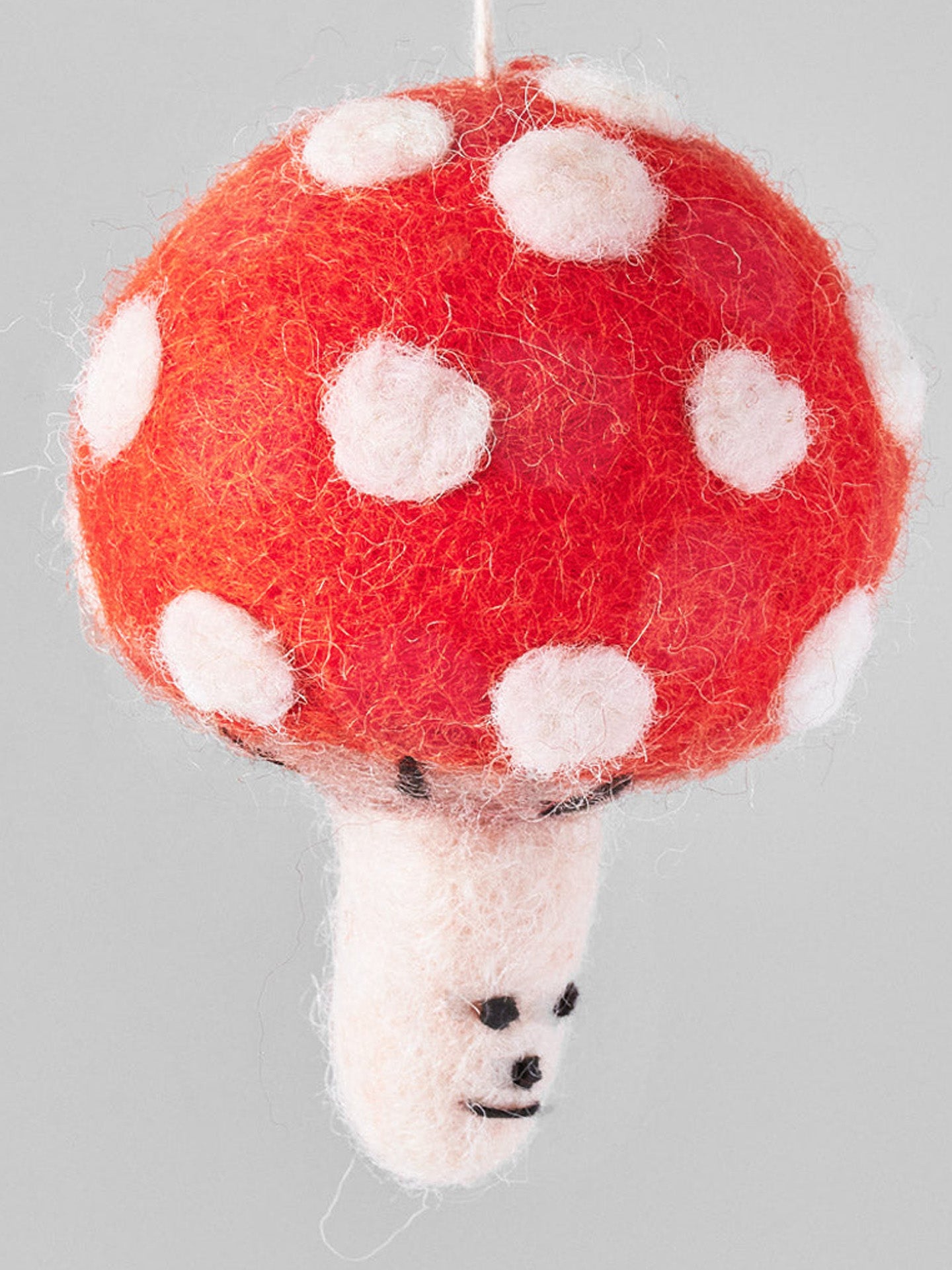 Mushroom felt ornament