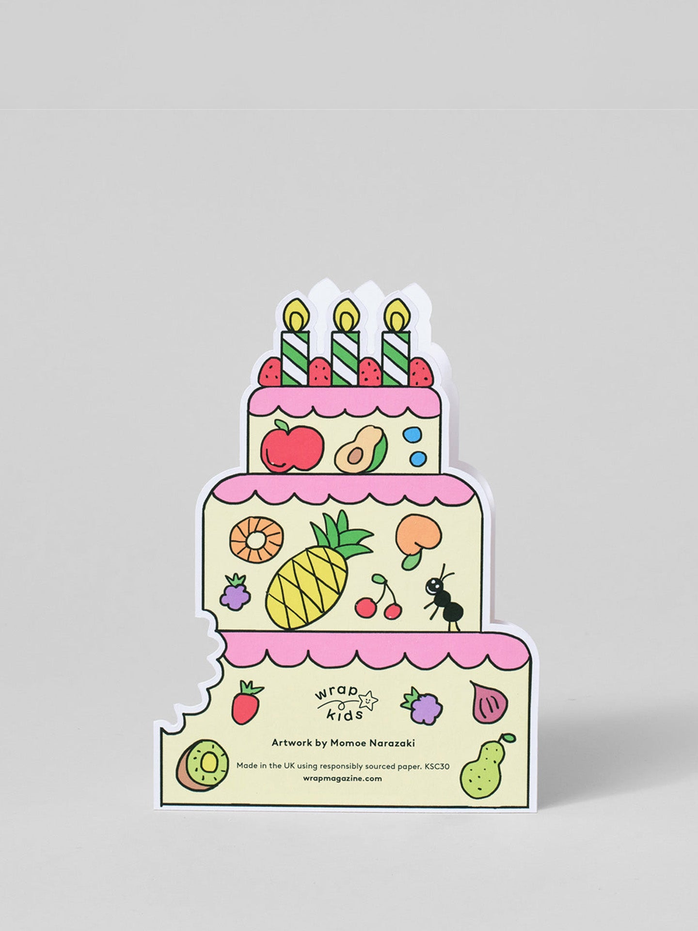 Birthday cake bear card