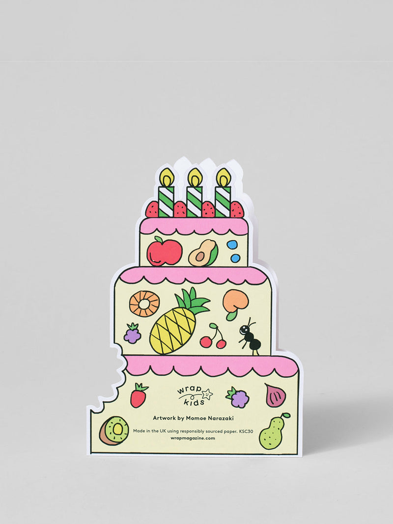 Birthday cake bear card
