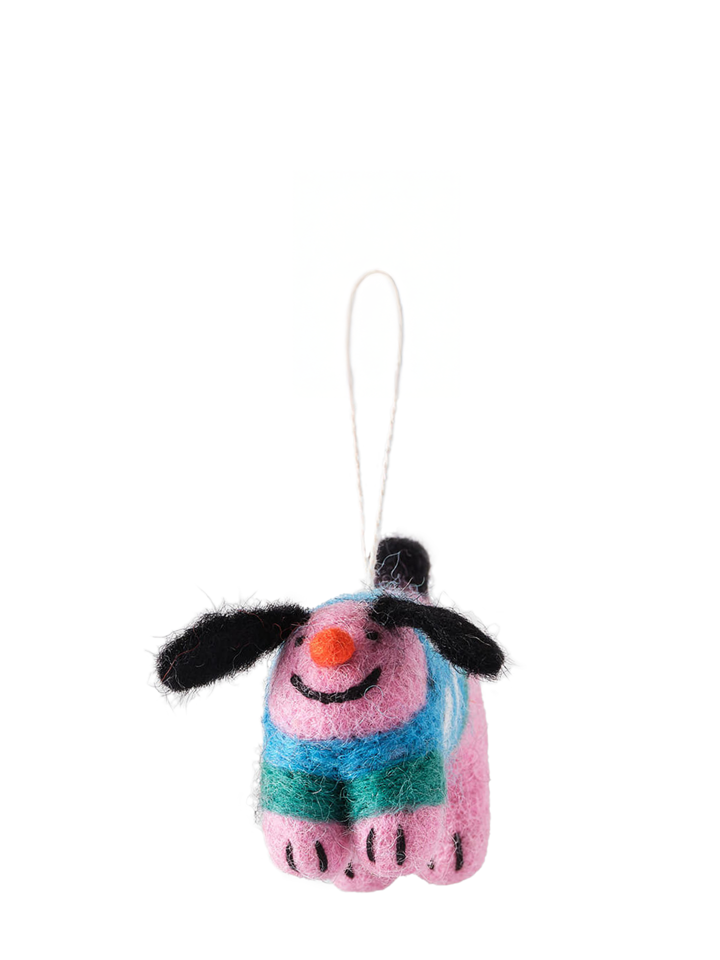 Stumpy, Dog with Abstract Jumper felt ornament