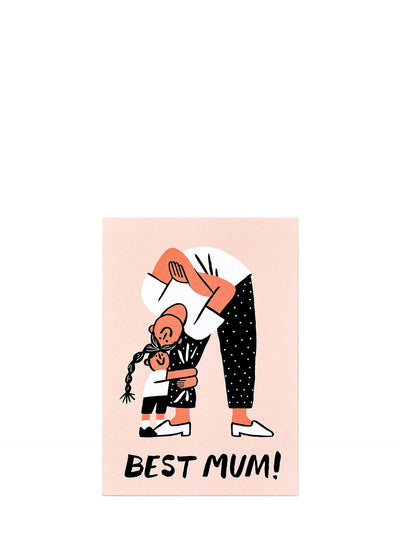 Best Mum hug leg, Mother's day card