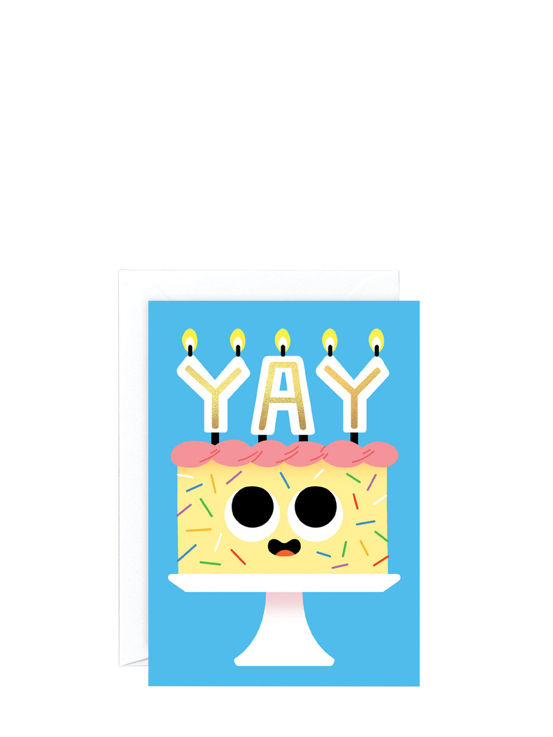 YAY Birthday Cake birthday card