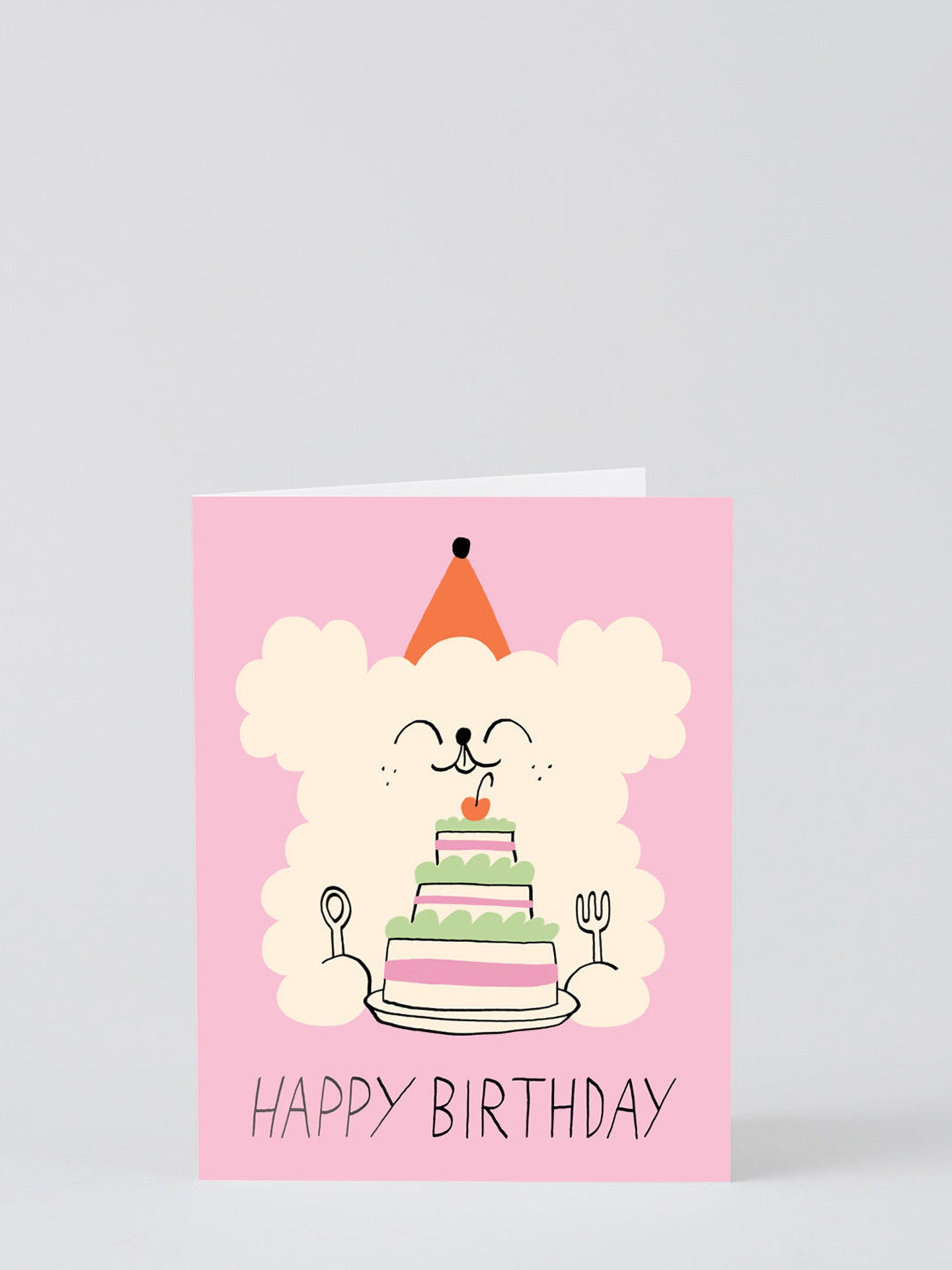 Happy Birthday Dog & Cake birthday card