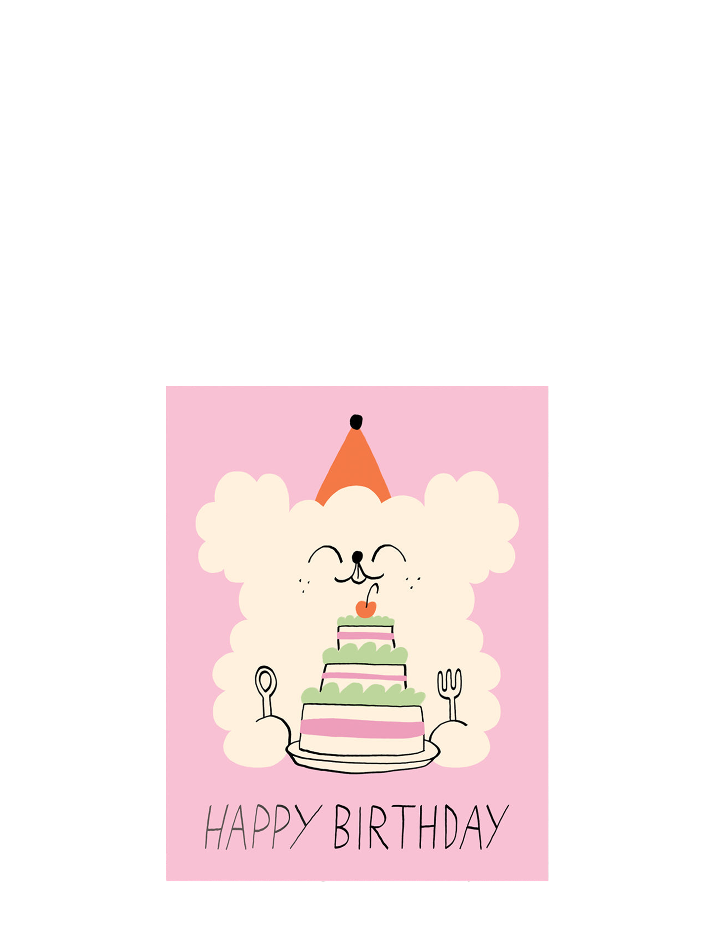 Happy Birthday Dog & Cake birthday card