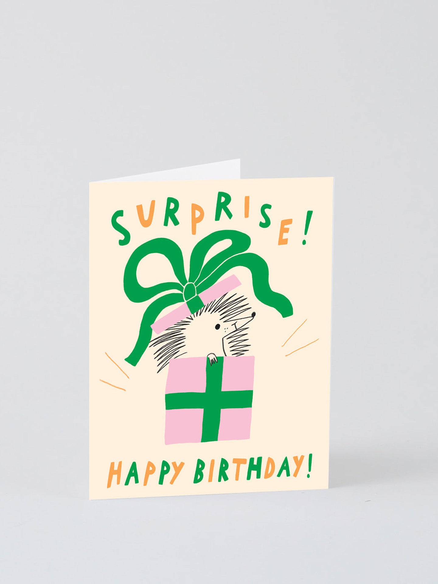 Surprise hedgehog birthday card